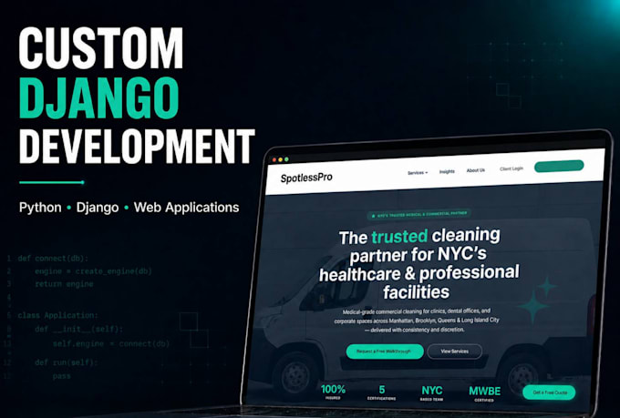 build a custom django python website or web application